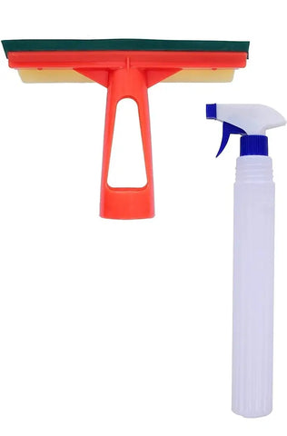 Window Scrubber Squeegee Multipurpose with Spray Bottle Car Glass Mirror Cleaner Wiper Scraper Brush Clean Tools