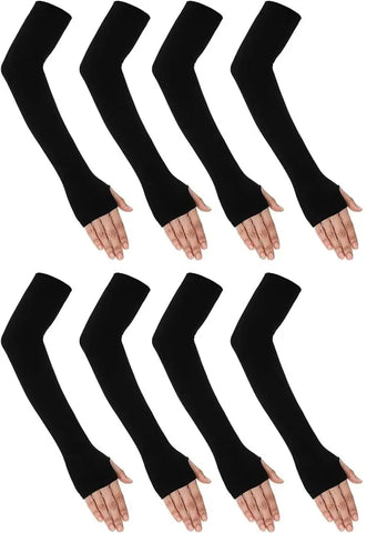 UV-Protecti Used for Driving,Hiking, Sports,Biking, Cycling (Black) Pack of 4