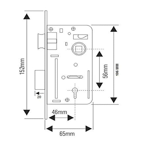 ZTXON Heavy Duty Mortise Door Lock for Bedroom, Living Room, Main Door, Black Silver Finish With All Screw And Cram | 3 Keys | 6 Lever Double Stage Lockset With All Screw And Cram for House Hotel Offi
