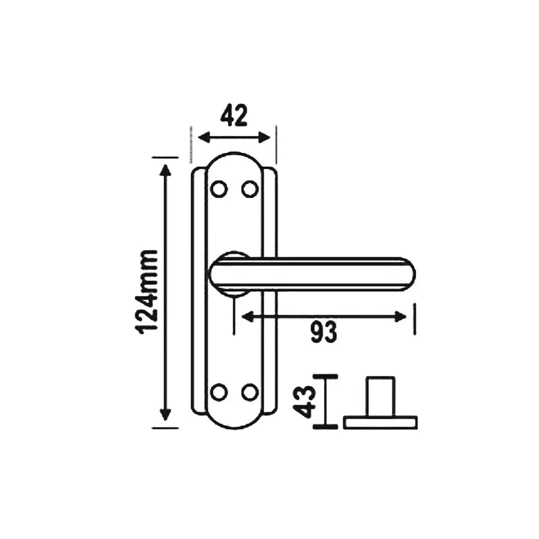 ZTXON Steel 5 Inch High Quality Premium Range Bathroom Door Lock Mortise Door Handle with Baby Latch Lock Black Antique Brass Finish Keyless | Bathroom Lock Pack of 1 Set With All Screw And Cram ( LBS