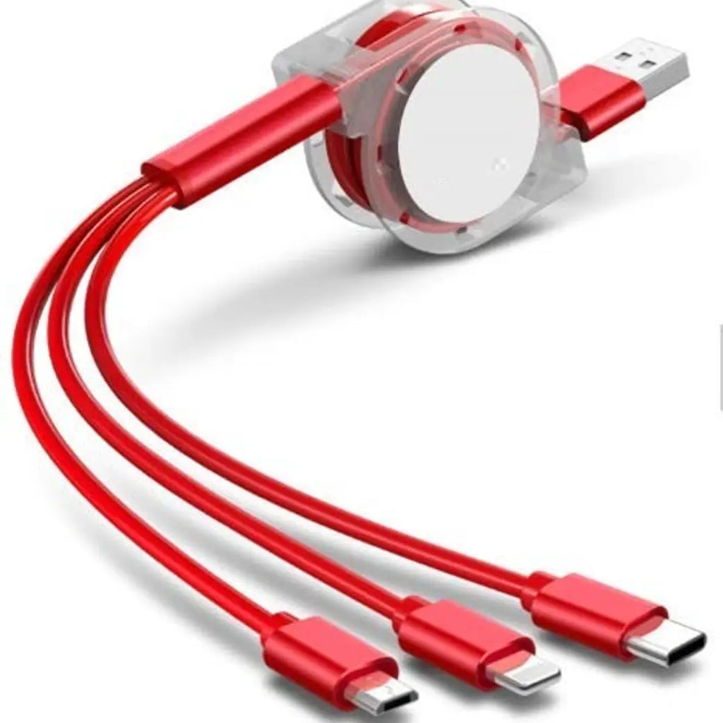 Multi Pins Charging Cables 3 in 1 Magnet Head Data Cable Supported with All iOS, Android  Other Devices