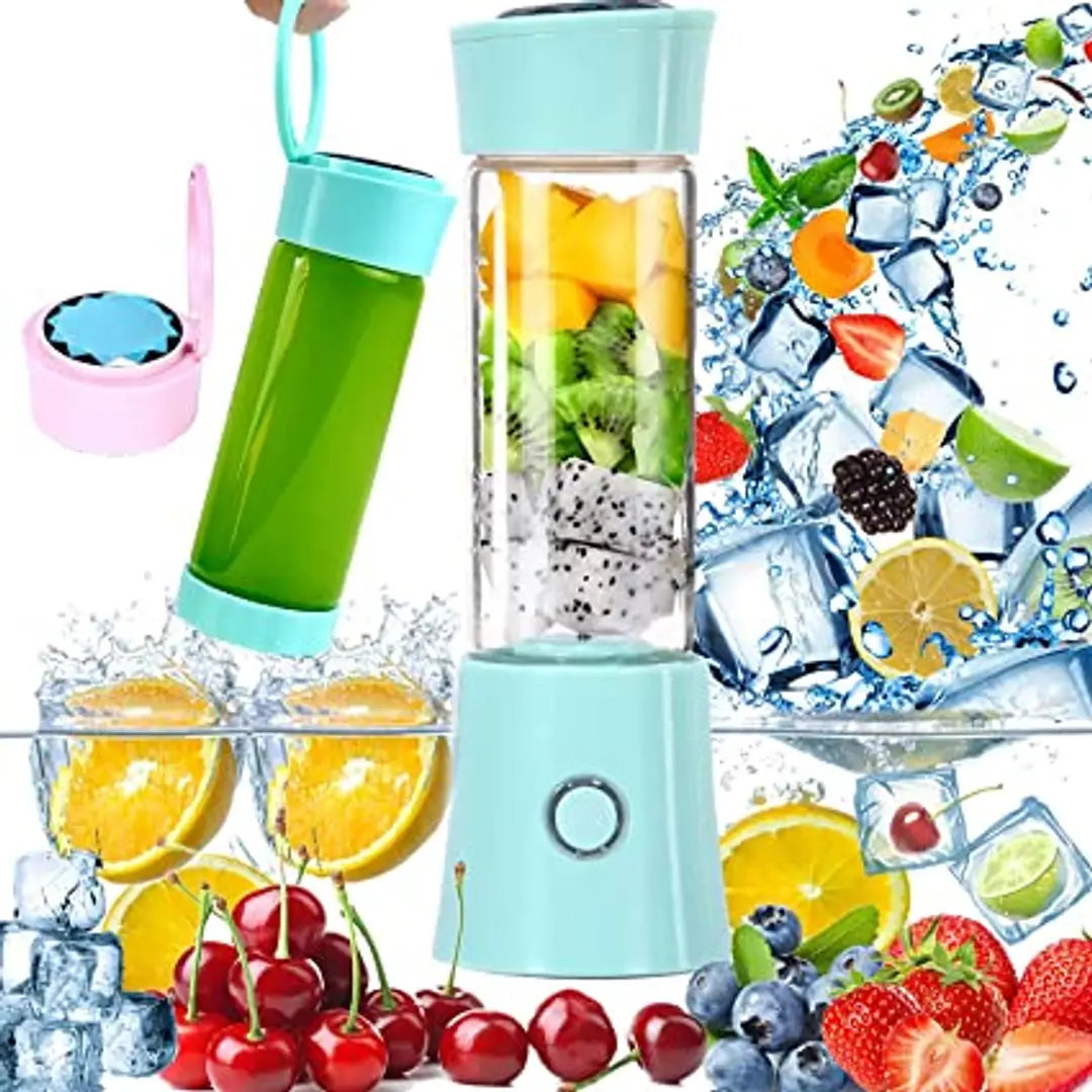 Portable USB Juicer Electric USB Juice Maker Mixer Bottle Blender Grinder Mixer,6 Blades Rechargeable Bottle