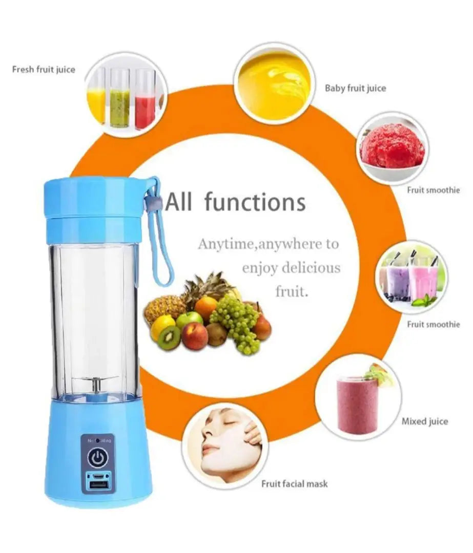 Portable USB Juicer Electric USB Juice Maker Mixer Bottle Blender Grinder Mixer,6 Blades Rechargeable Bottle