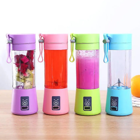 Portable USB Juicer Electric USB Juice Maker Mixer Bottle Blender Grinder Mixer,6 Blades Rechargeable Bottle