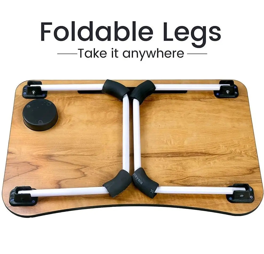 Smart multipurpose foldable laptop table, breakfast table, foldable and portable/ergonomic rounded edges/ non slip legs