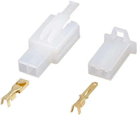 Divye 2 Pin 2.8mm Electrical Wire Connector ndash; Male Female Cable Terminal Plug with Crimp Pins for E-Bikes (5 Pairs)