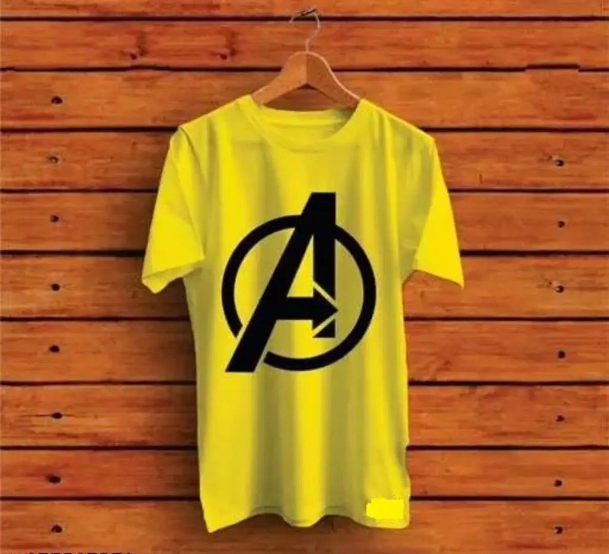 Pack of 1 Men Printed Round Neck Yellow T-Shirt