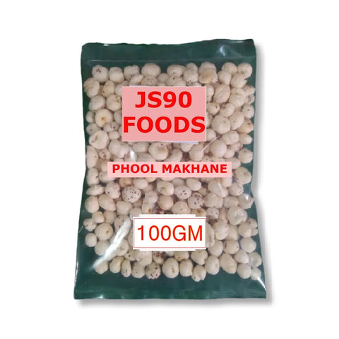 100Gm Phool Makhane , Makhana ,  Fox Nut , Nuts , Lotus Seeds , Seed , Dried Nuts , JS90 FOODS