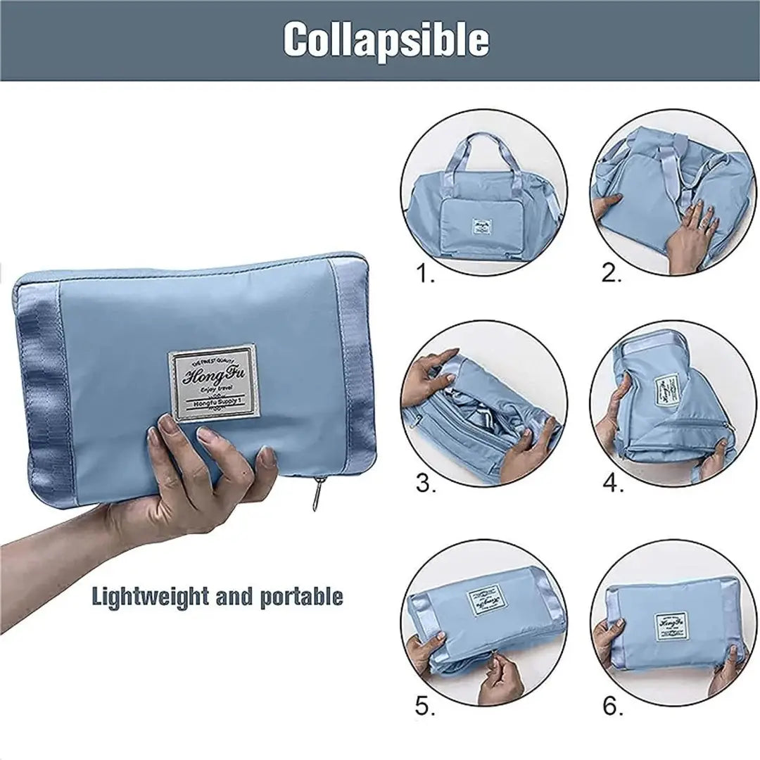 Foldable Travel Duffel Bag, Large Capacity Folding Travel Bag, Travel Lightweight Waterproof Carry Luggage Bag (40 x 23 x 45cm