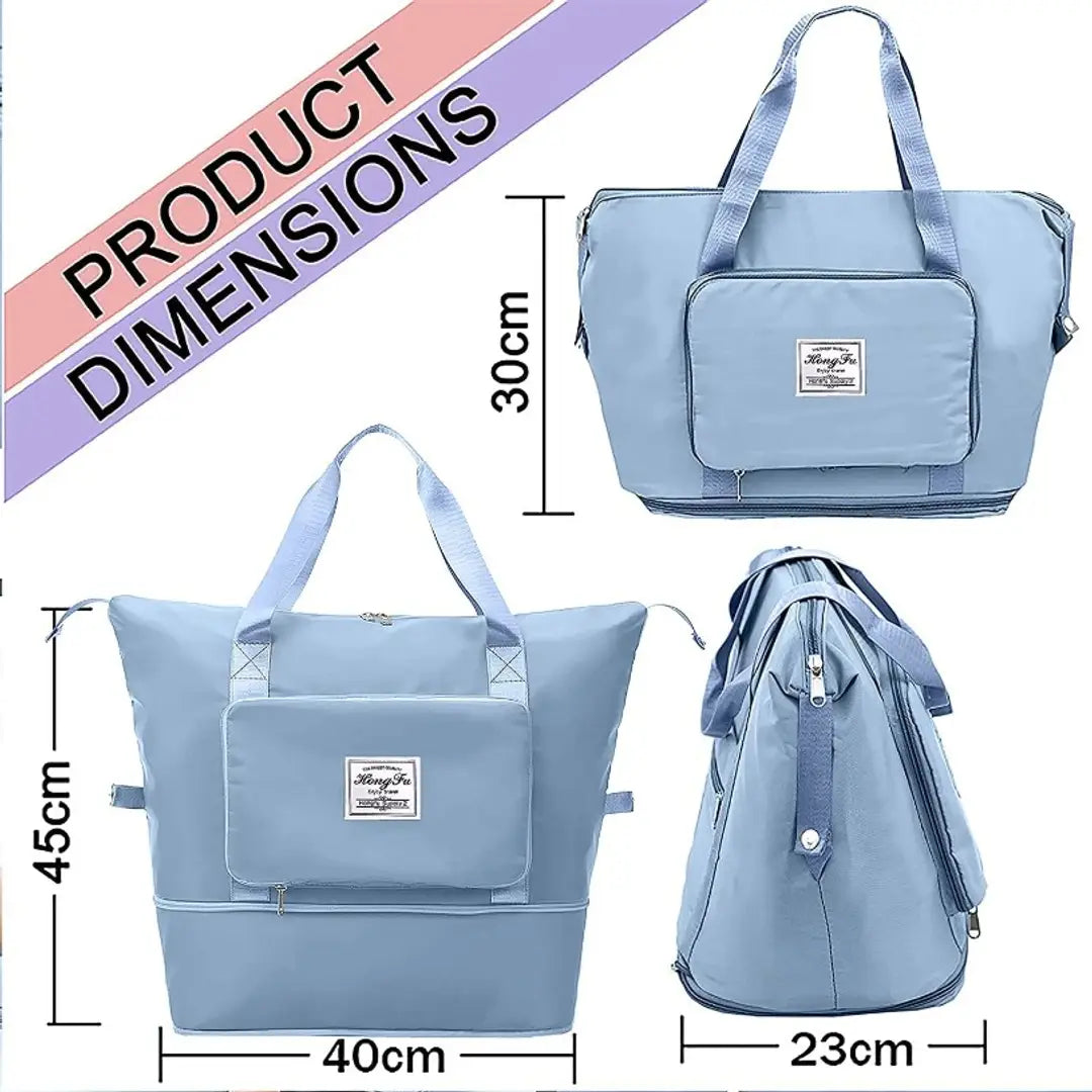 Foldable Travel Duffel Bag, Large Capacity Folding Travel Bag, Travel Lightweight Waterproof Carry Luggage Bag (40 x 23 x 45cm