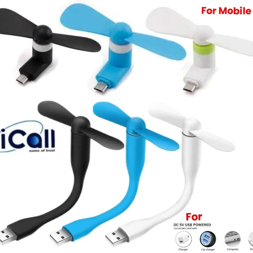 Mini Portable Electric Micro USB Port OTG USB Mobile Phone Fan for All Android Smartphones-3Pcs With 3pcs Mini USB Dragon Fan with 2 Leaf Connect with Laptop, Smartphone, Powerbank, USB Adapt