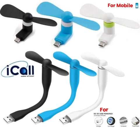 Mini Portable Electric Micro USB Port OTG USB Mobile Phone Fan for All Android Smartphones-3Pcs With 3pcs Mini USB Dragon Fan with 2 Leaf Connect with Laptop, Smartphone, Powerbank, USB Adapt