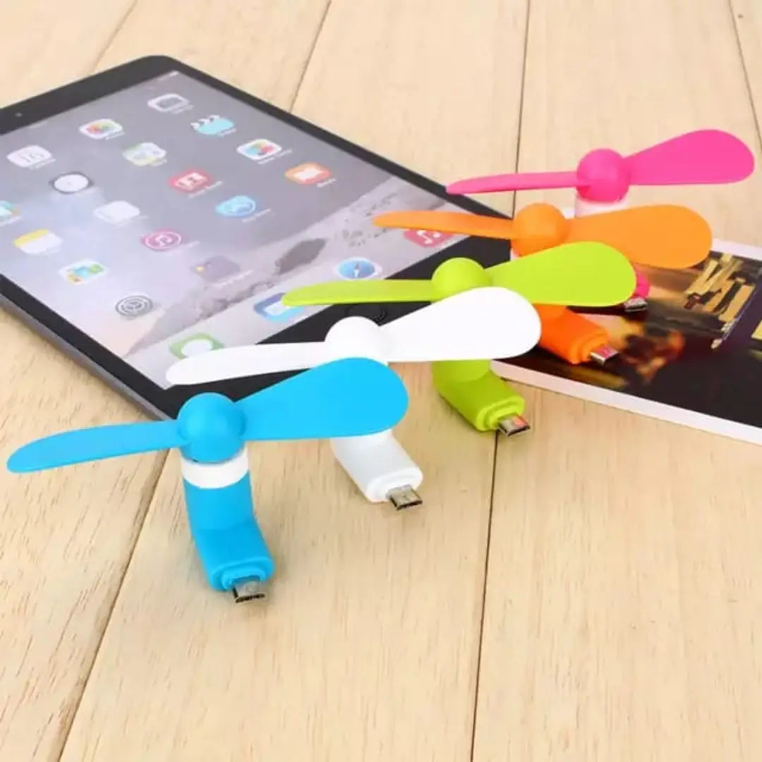 Mini Portable Electric Micro USB Port OTG USB Mobile Phone Fan for All Android Smartphones-3Pcs With 3pcs Mini USB Dragon Fan with 2 Leaf Connect with Laptop, Smartphone, Powerbank, USB Adapt