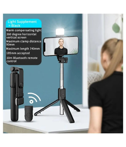Selfie Stick with Wireless Remote and Tripod Stand Selfie Stick