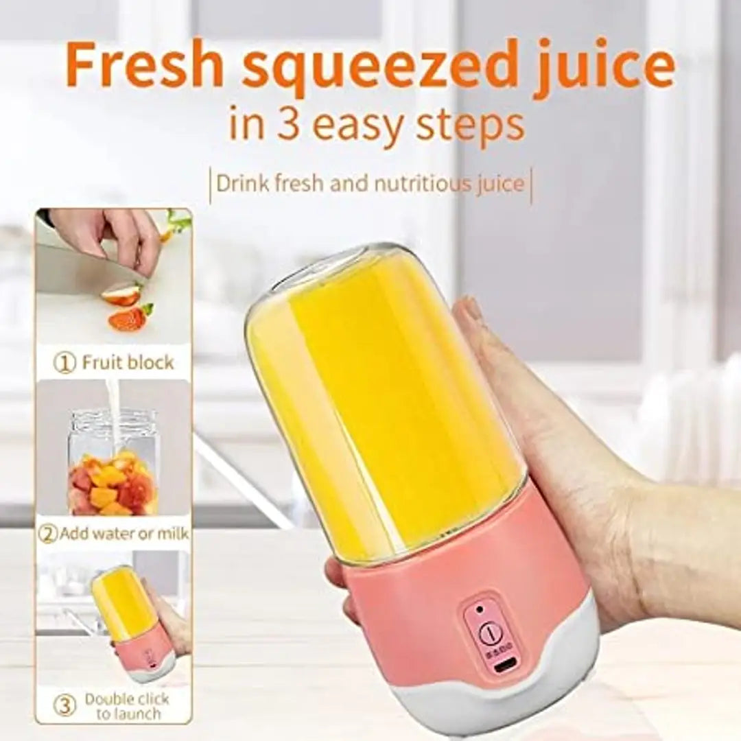 Portable Electric Mini Juice Maker | Blender Grinder Mixer USB Rechargeable Mini Juicer Blender for Smoothies, Juice and Shakes