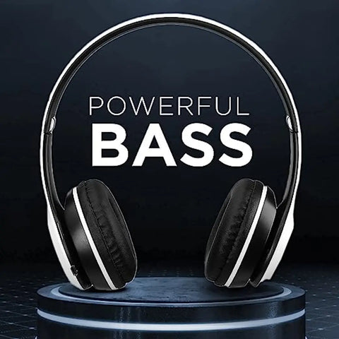P47 Wireless On Ear Headphones with Stereo Memory Card Support Bluetooth Headset