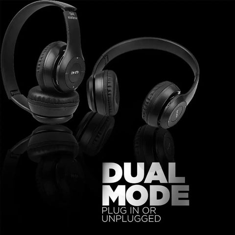 P47 Wireless On Ear Headphones with Stereo Memory Card Support Bluetooth Headset