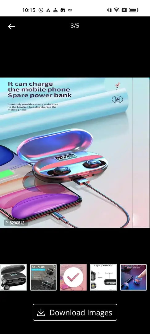 Black T2 Wireless Earbuds