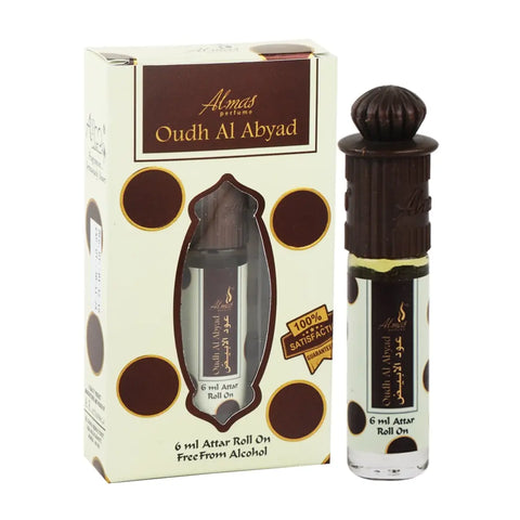 Almas Brand 100% Original ( Oudh Al Abyad ) Great Fragrance Long-Lasting For Men For Women   Girls  (UNISEX) 8Ml Floral Premium Luxury Attar  Pocket Perfume | Ittar | Ettar | Itar | Etar | Itra |