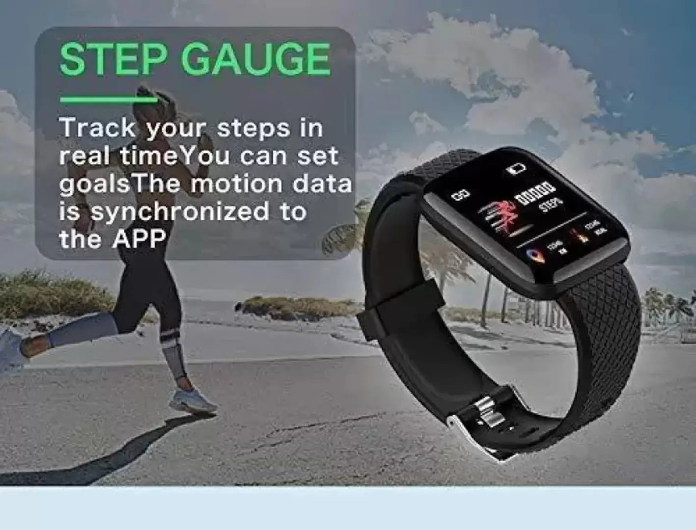 ID 116 Smart Band Fitness Tracker for Fitness Tracker with Heart Rate and Sleep M