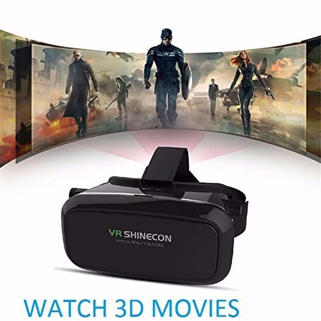 SHINECON Virtual Reality Headset 3D VR Glasses for Android and Smartphones within 6-inch (Black)