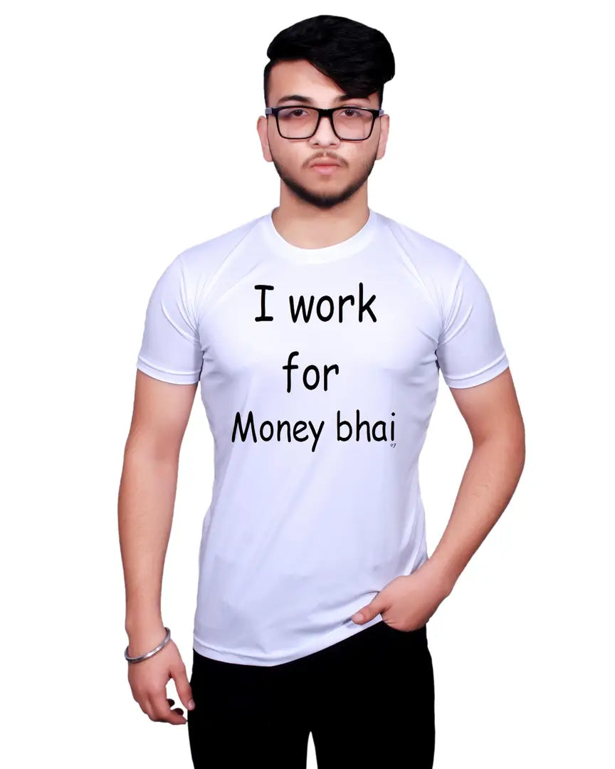 Graphic Printed Round Neck White T-Shirts