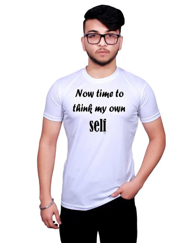 Graphic Printed Round Neck White T-Shirts