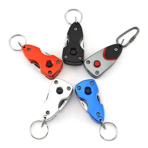 Multifunctional 6 In 1 Keychain | With Torch/Screwdriver/Knife  Bottle Opener | Mini Toolkit | Hand Tool  Accessories (Pack of 1,Multicolor)