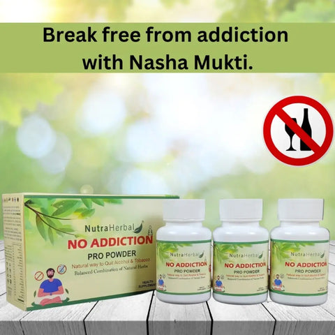 Unlock Freedom with Nasha Mukti No Addiction Pro Powder - 3 Packs of 60gm Each.