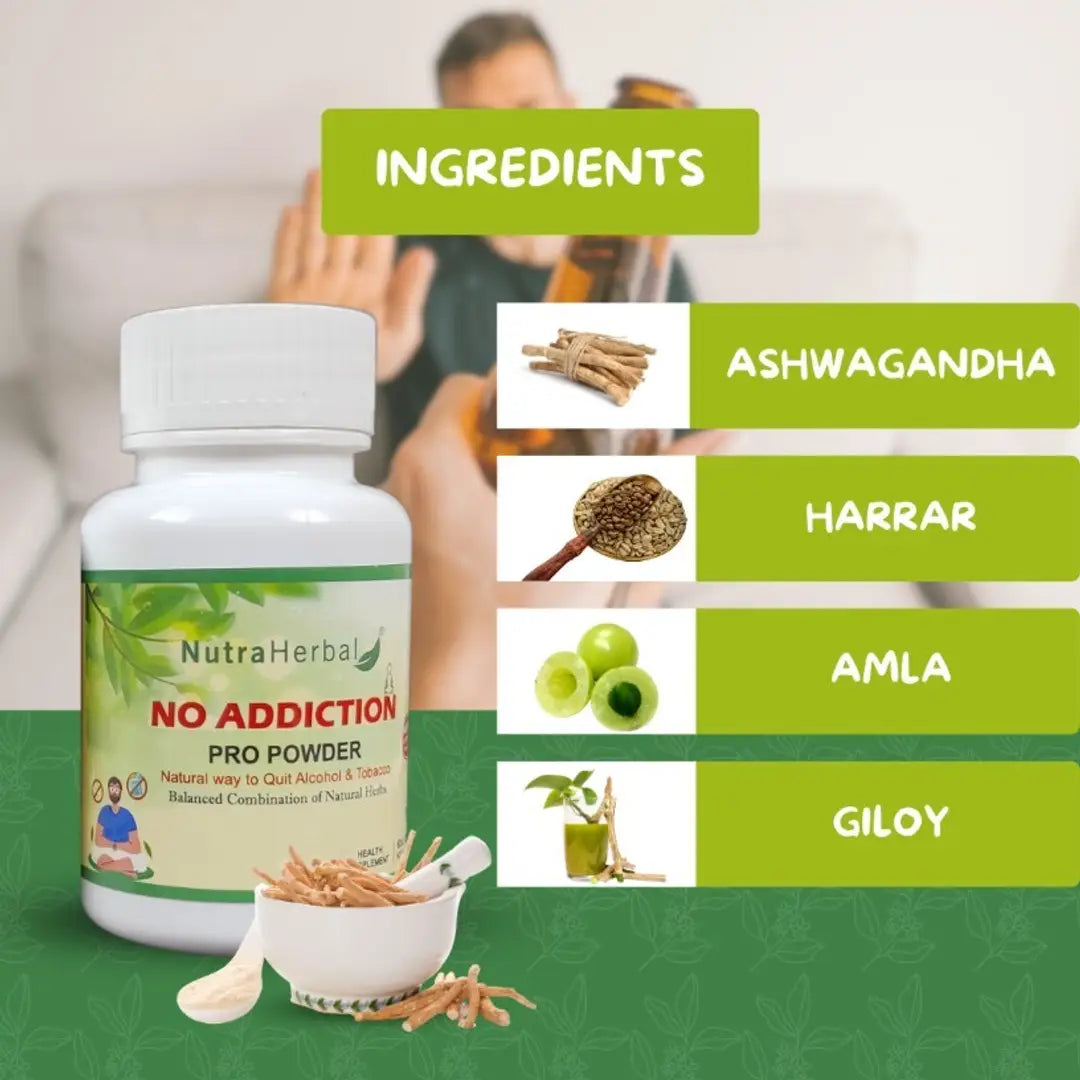 Experience Liberation with Nasha Mukti No Addiction Pro Powder - 60gm x 3 Packs