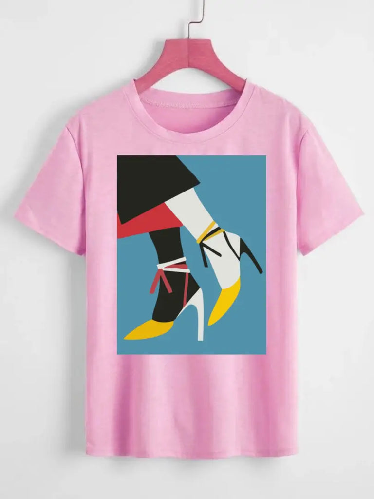 Women's Crop Printed Tshirt