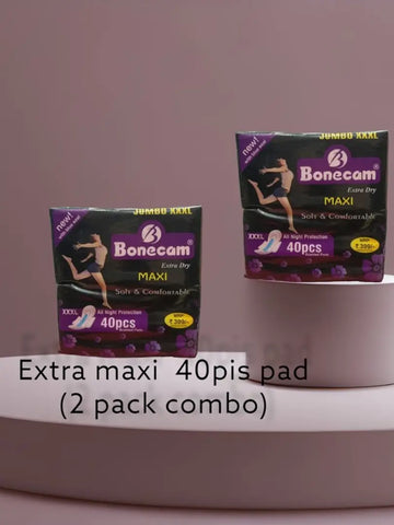 Extra Dry  Extra Care Maxi Soft  Comfortable With Wings All Night Protection Sanitary Pad Jumbo Pack of Size - XXXL - 40 Pcs (Set of 2) Sanitary Pad  (Pack of 80)