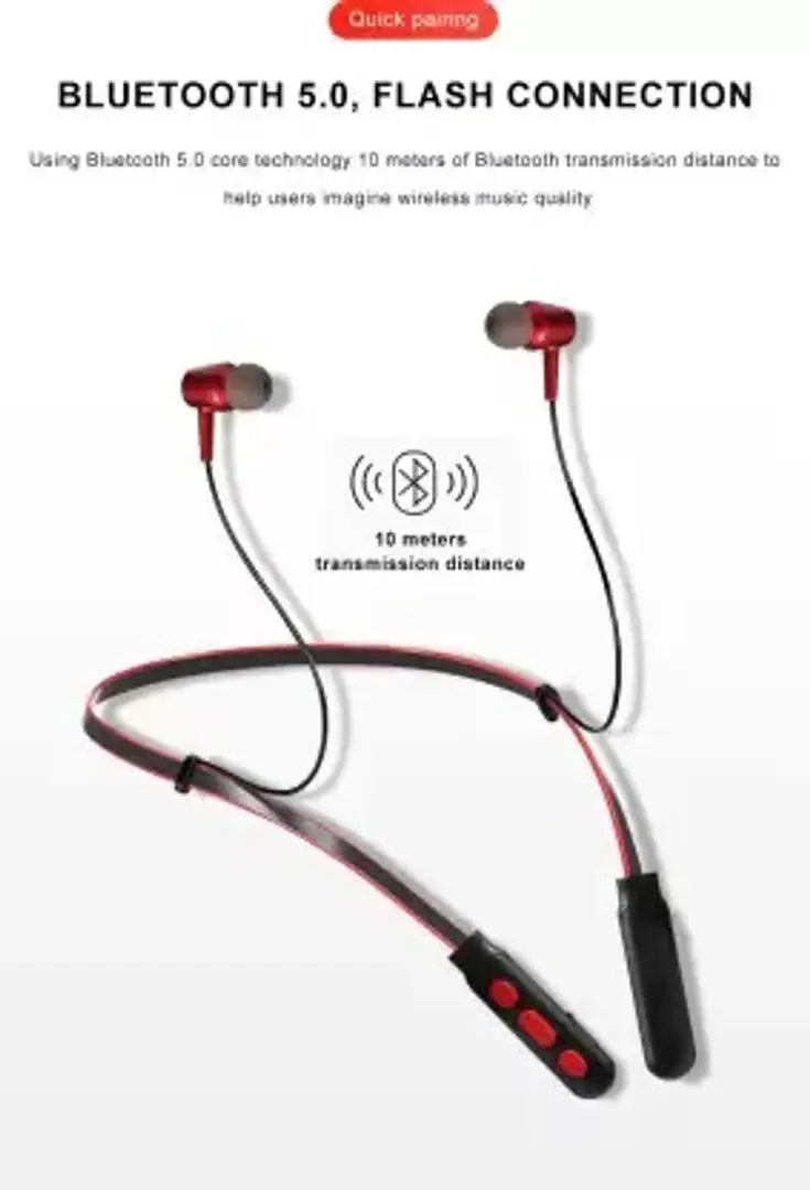 B11 Neckband Bluetooth Headphones Up to 8 Hrs Battery Backup Wireless Bluetooth Headset  (multicolour, In the Ear)