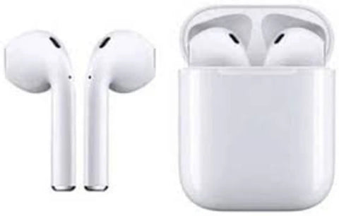 i12 tws earpods Bluetooth Headset 91 Bluetooth Headset  (White, True Wireless)