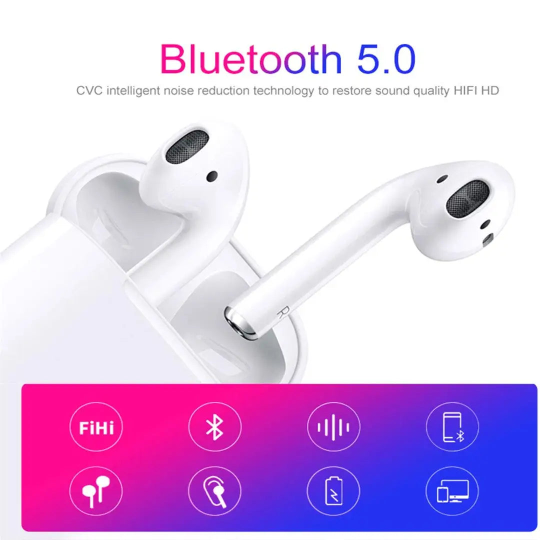 i12 tws earpods Bluetooth Headset EL3 Bluetooth Headset  (White, True Wireless)