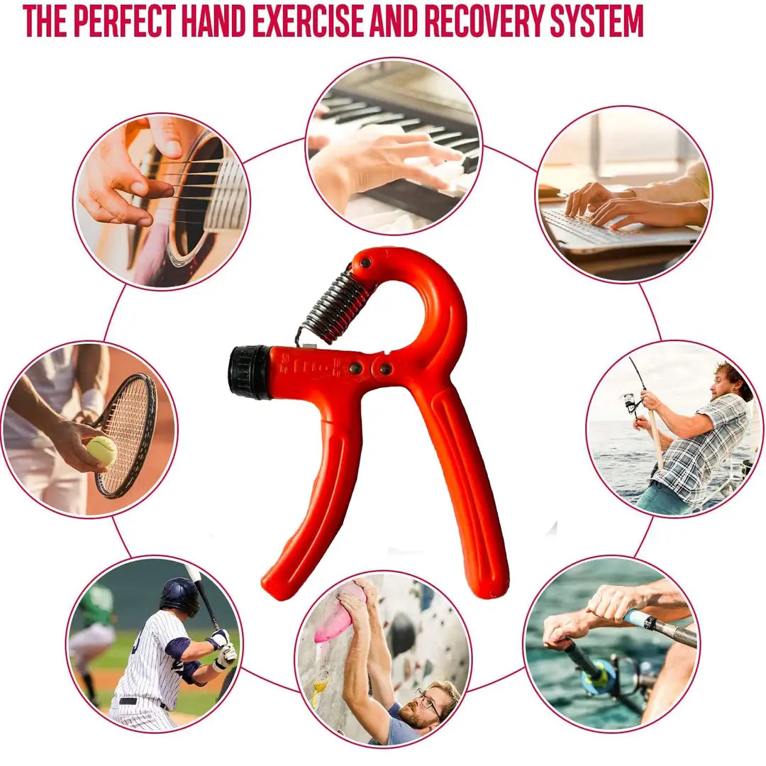 Grip Strength Trainer Hand Grip Exerciser Strengthener with Adjustable Resistance, Forearm Strengthener, Hand Exerciser for Muscle Building and Injury Recovery
