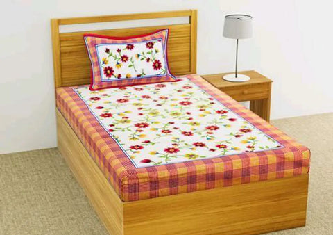 Trendy Printed Cotton Single Bedsheet