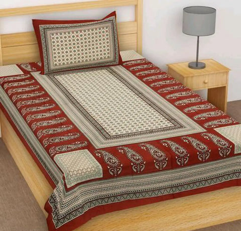 Trendy Printed Cotton Single Bedsheet