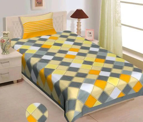 Trendy Printed Cotton Single Bedsheet