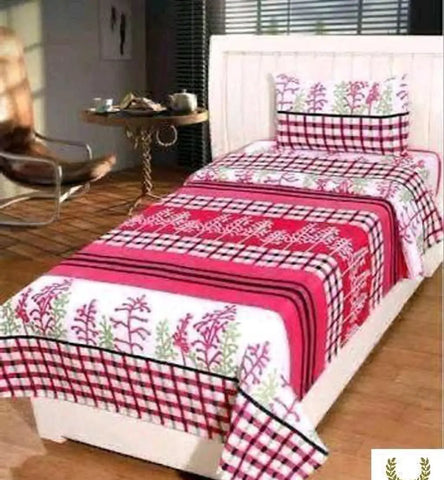Trendy Printed Cotton Single Bedsheet