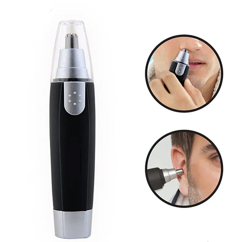 3 in 1 Nose Trimmer | Painless Nose  Ear Hair Remover Trimmer | Eyebrow Clipper | Blue | For Men  Women | Rechargeable | Dual-edge Blades | Water Resistant | Travel User Friendly