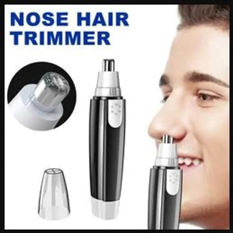 Cordless Nose and Hair Battery Operated Ergonomic Design Trimmer, Black