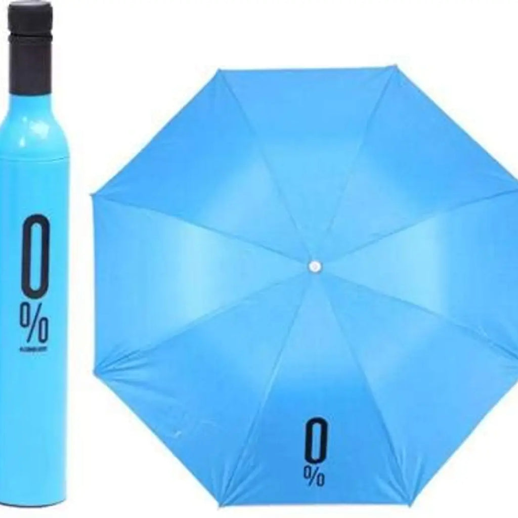 Folding Plastic Wine Bottle Shape Umbrella