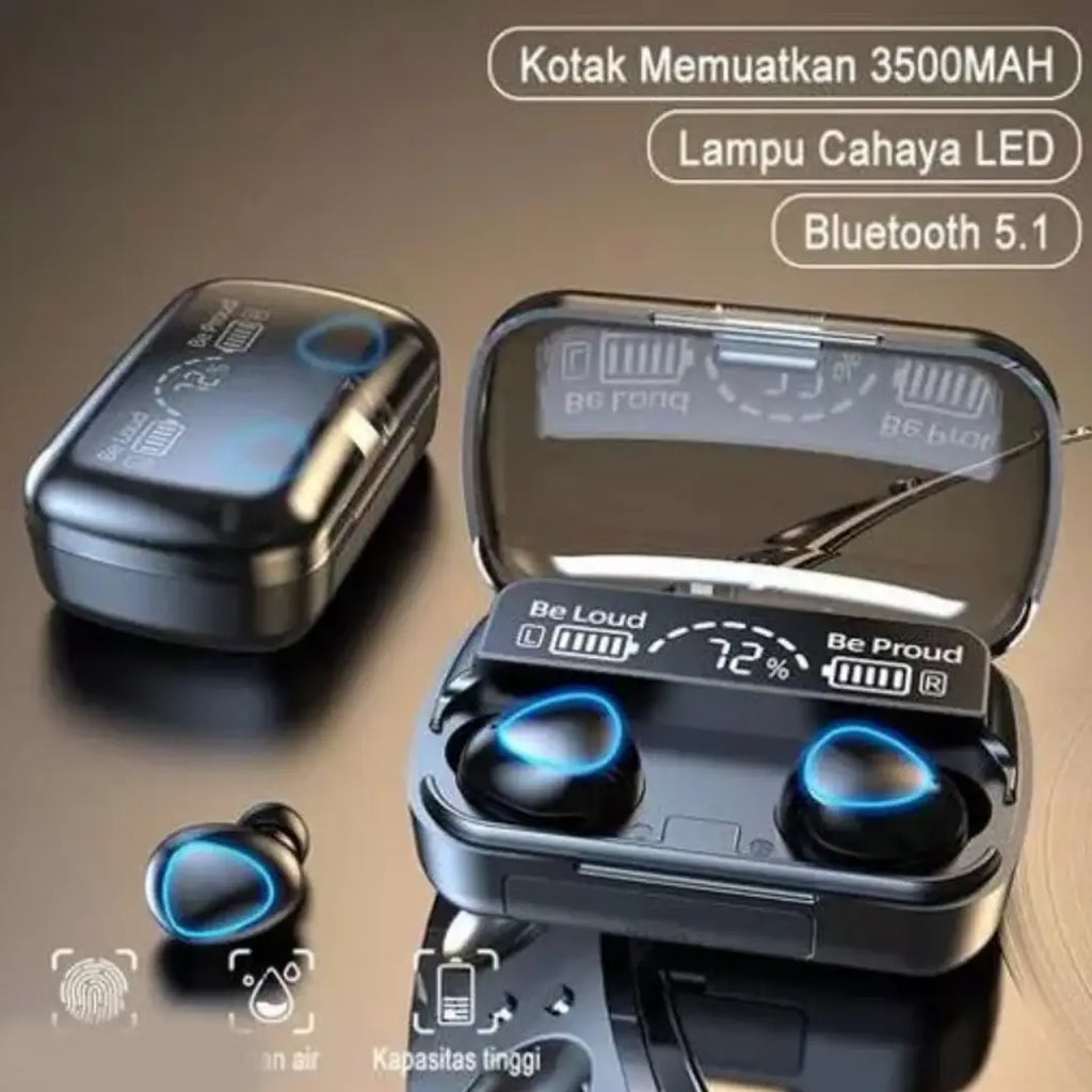 M10 Premium TWS Bluetooth 5.1 Noise Canceling Earbuds LED Display  Power Bank Bluetooth Headset (2)