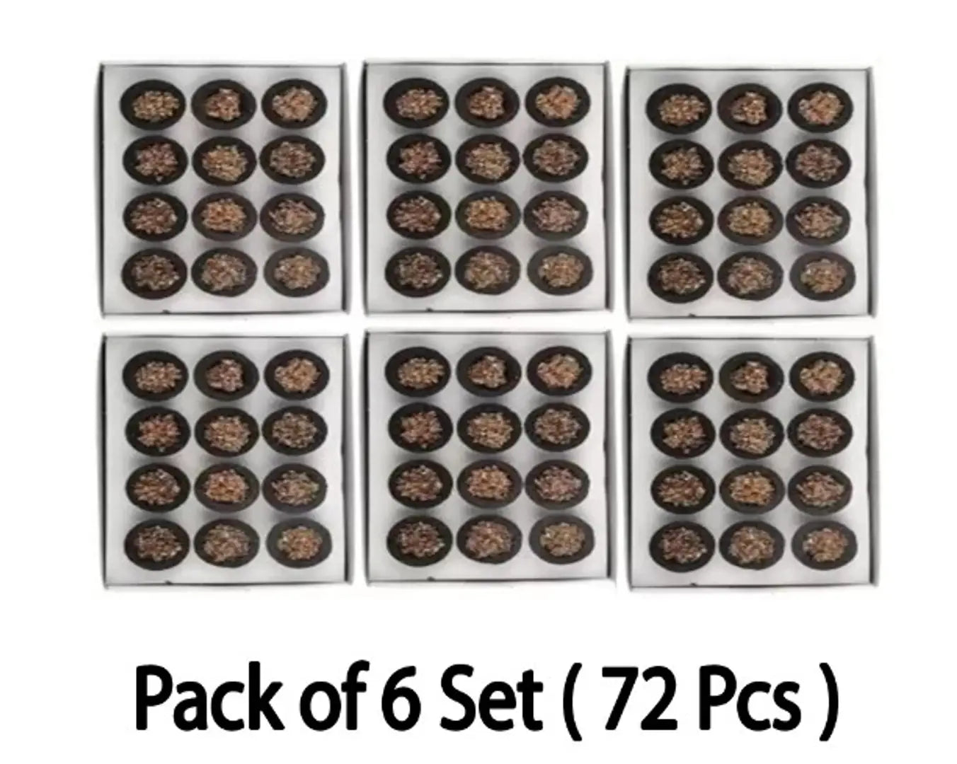 Flaura Loban Sambrani Dhoop Cup With Burner Plate, Natural  Pure Fresh Fragrance Cups - ( Pack Of 72 Pcs )