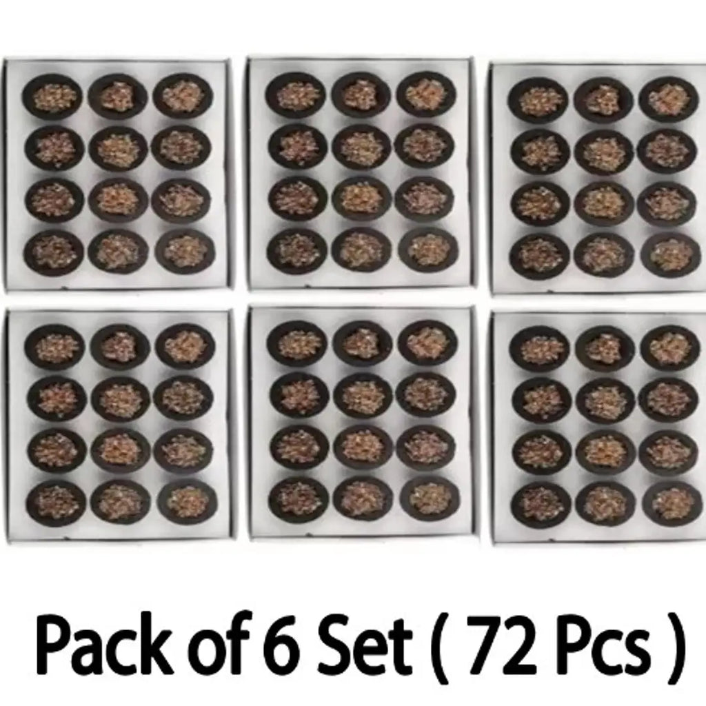 Flaura Loban Sambrani Dhoop Cup With Burner Plate, Natural  Pure Fresh Fragrance Cups - ( Pack Of 72 Pcs )