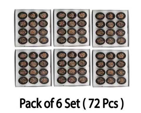 Flaura Loban Sambrani Dhoop Cup With Burner Plate, Natural  Pure Fresh Fragrance Cups - ( Pack Of 72 Pcs )