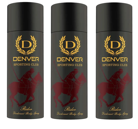 Denver Sporting Club Rider Deodorant Body Spray (165ml) Pack of 3