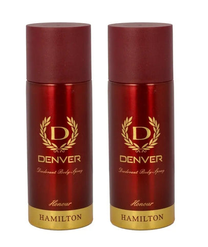 Denver Hamilton Honour Deodorant Body Spray (165ml) Pack of 2