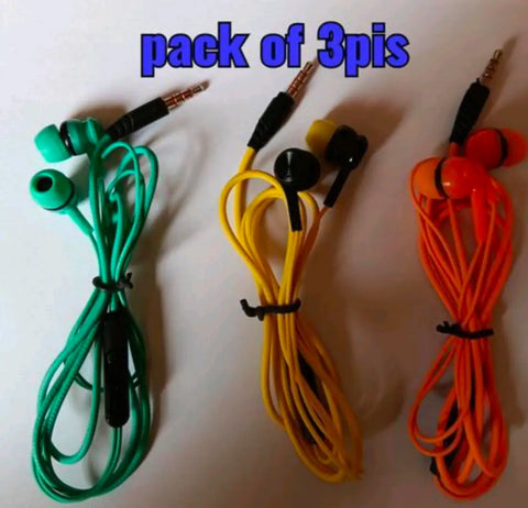 Earphone pack of 3 pis combo